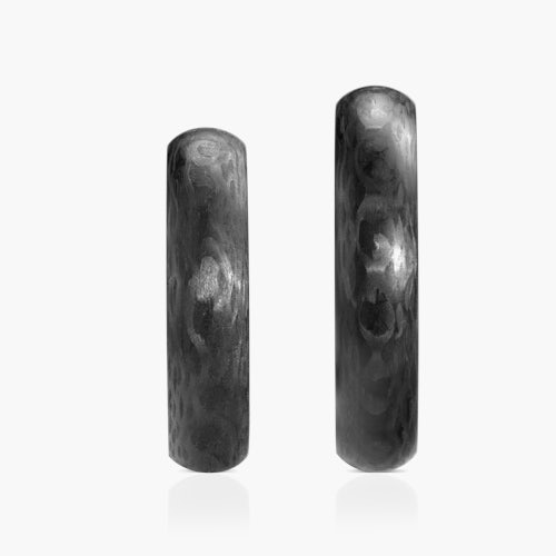 Obrączki ślubne: carbon, półokrągłe, 5 mm
